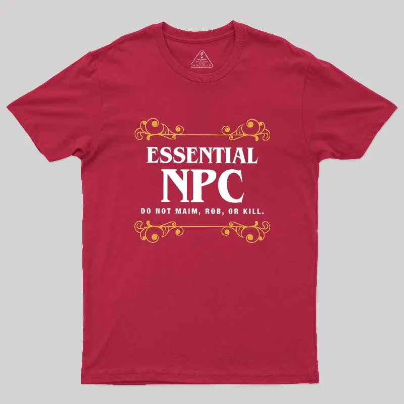 Essential NPC Character Tabletop RPG Addict Geek T-Shirt - Image 4