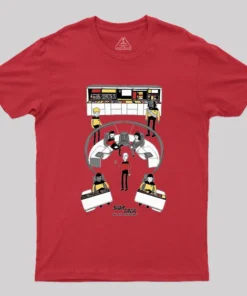 The Next Generation Cartoon Bridge Crew Geek T-Shirt