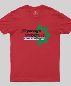 Alternative view of Spacely's Sprockets Futuristic-Retro Geek T-Shirt