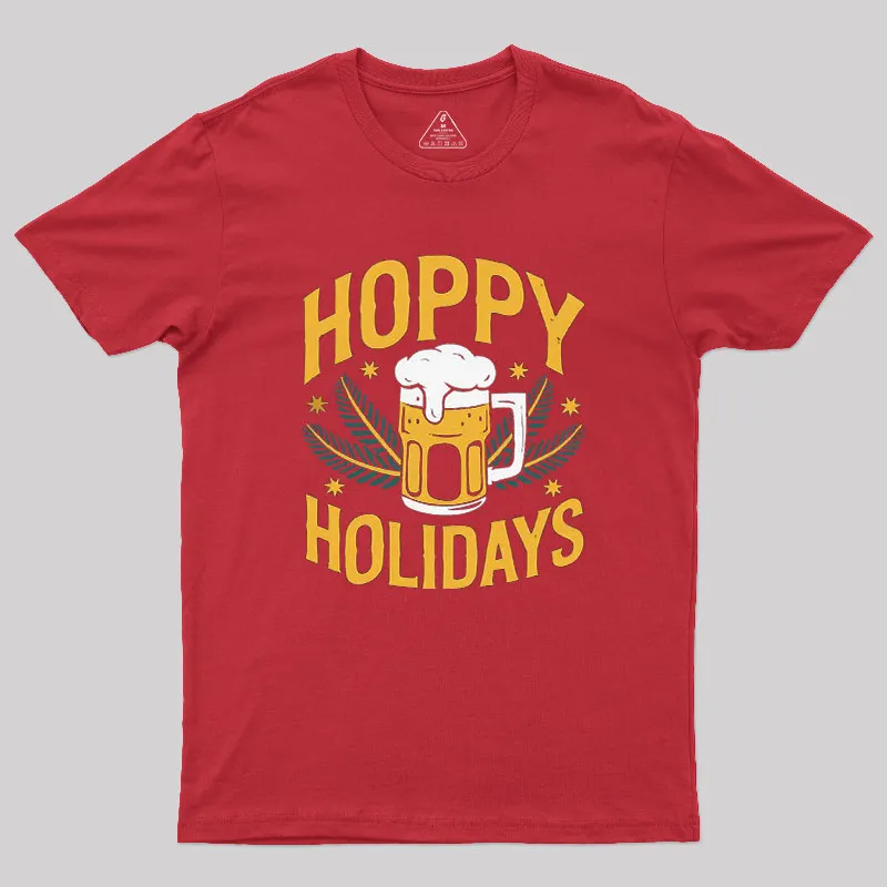 Hoppy Holidays Funny Santa Claus Beer Geek T-Shirt - Image 4