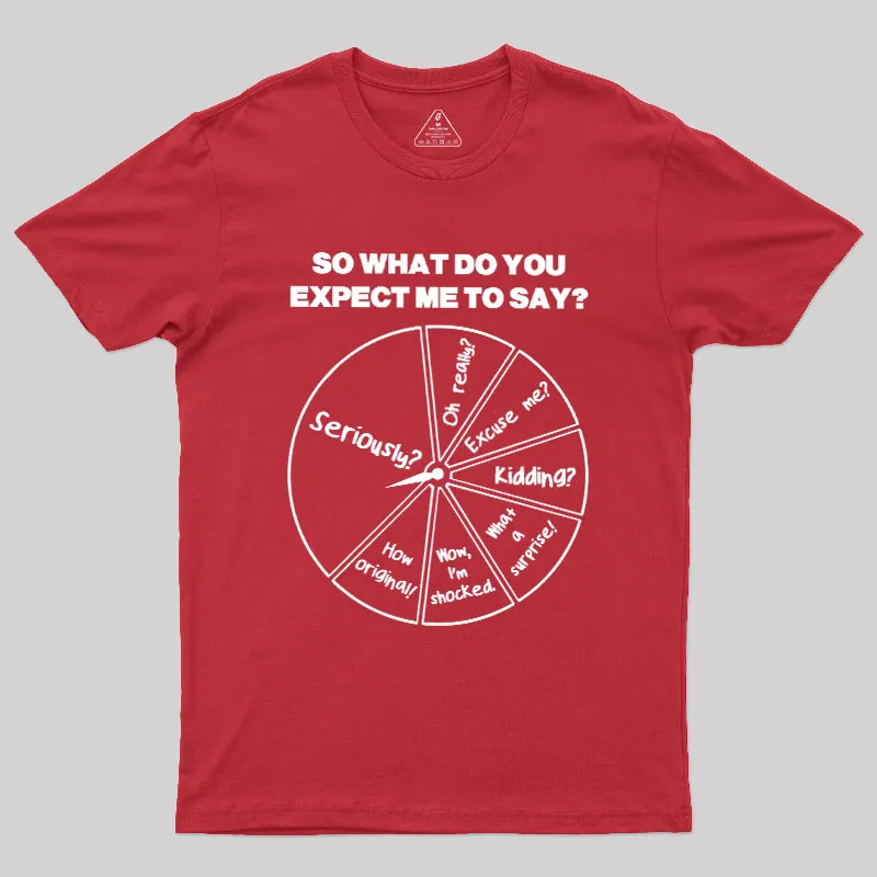 What Do You Expect Me To Say Geek T-Shirt - Image 5
