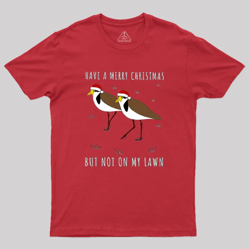 Masked Lapwing Plover Christmas Geek T-Shirt - Image 4