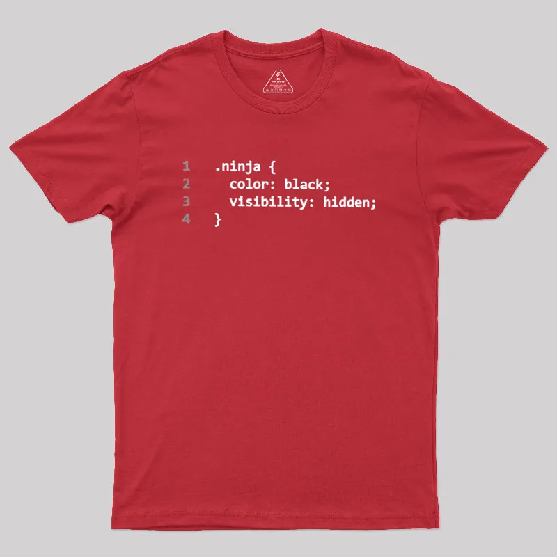 CSS Coding Ninja Geek T-Shirt - Image 5
