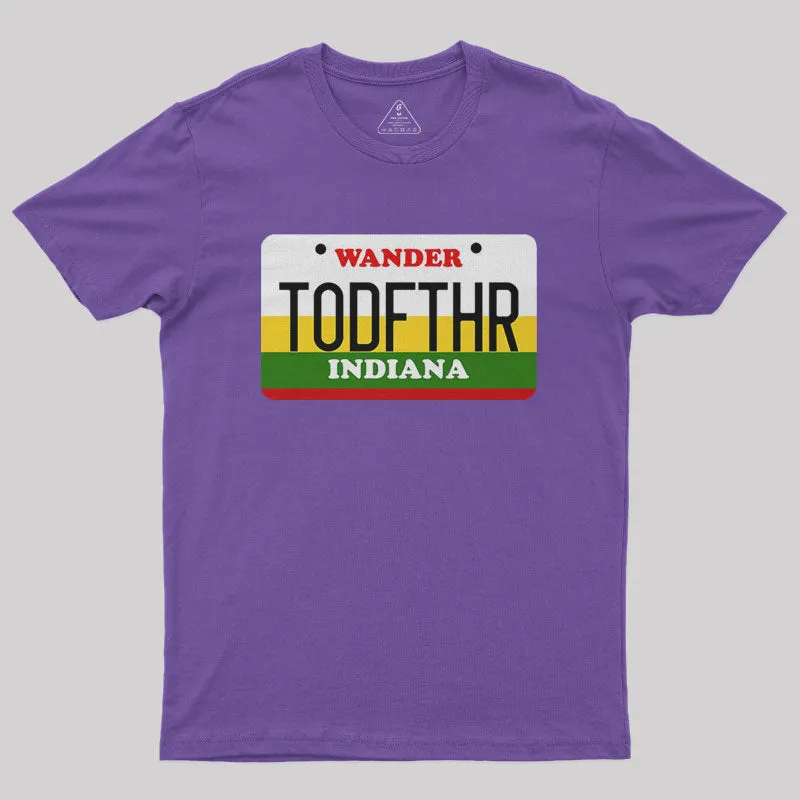 Scifi Monster TODFTHR License Plate Nerd T-Shirt - Image 5