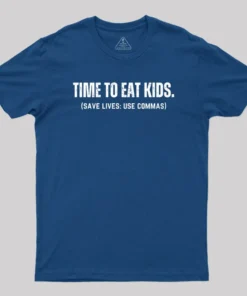 Alternative view of Save Lives Use Commas - Punctuation T-Shirt