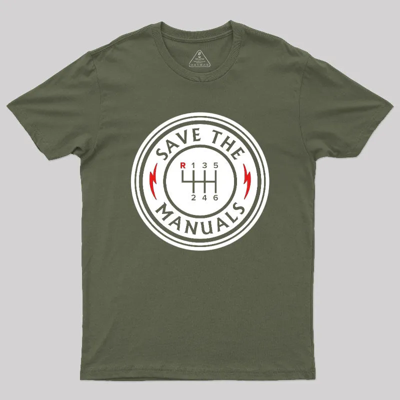 Save The Manuals T-Shirt - Image 4