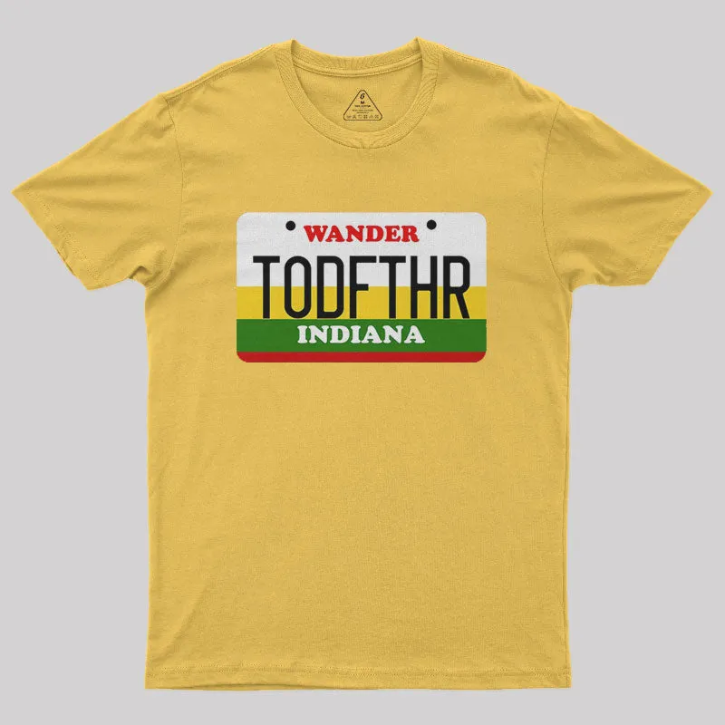 Scifi Monster TODFTHR License Plate Nerd T-Shirt - Image 7