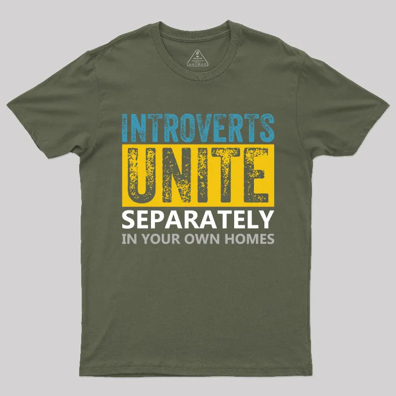 Introverts Unite Separately T-Shirt - Image 3