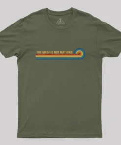 Alternative view of Retro Stripes The Math is Not Mathing Geek T-Shirt