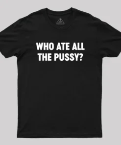 Alternative view of Who Ate All The P*ssy? Geek T-Shirt
