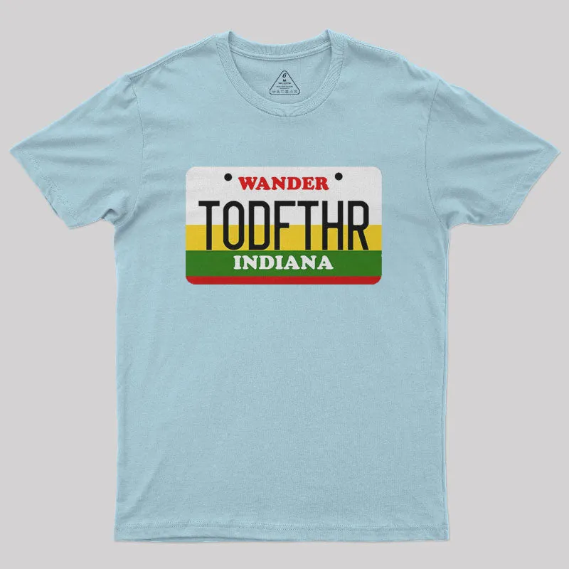 Scifi Monster TODFTHR License Plate Nerd T-Shirt - Image 9