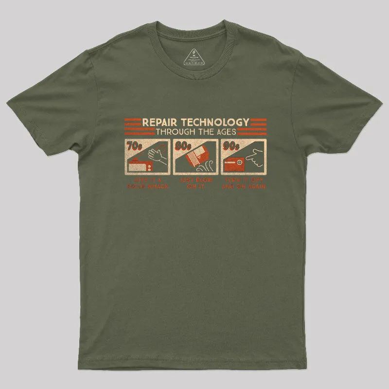 Repair Technology Through the Ages T-Shirt - Image 3