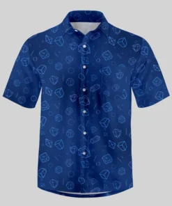 DND Polyhedra in Seawater Button Up Pocket Shirt