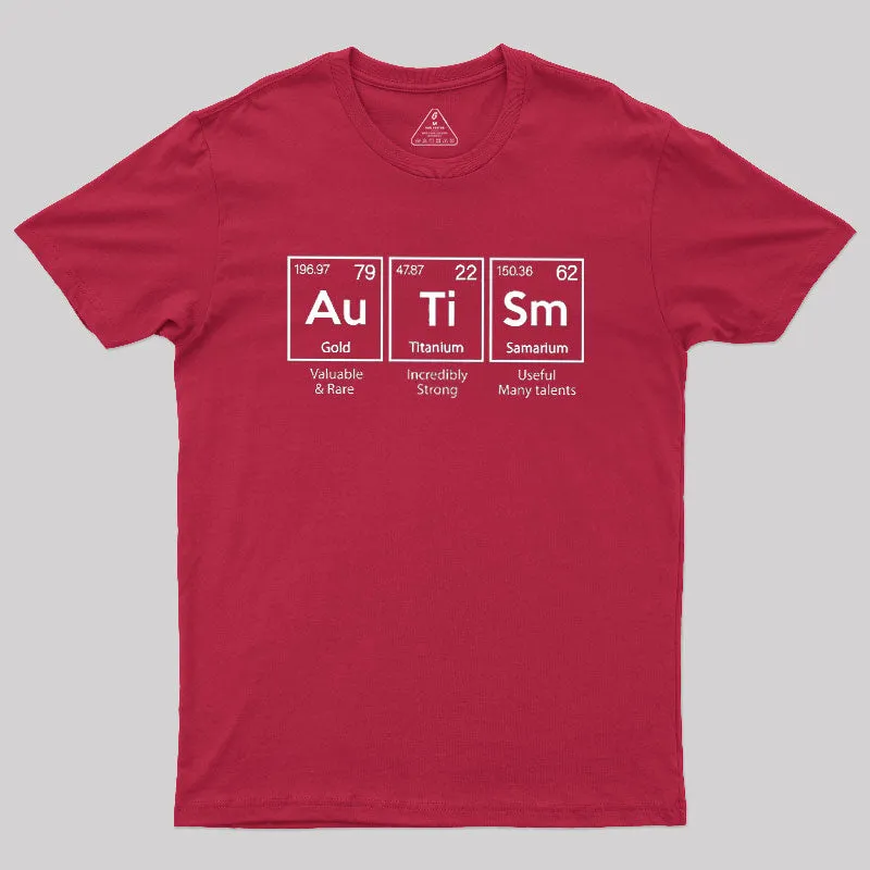 Autism Awareness Elements Periodic Geek T-Shirt - Image 5