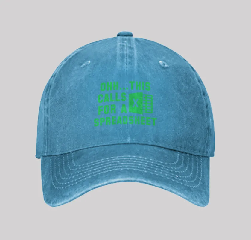 Ohh...This Calls for a Spreadsheet Geek Washed Vintage Baseball Cap - Image 5
