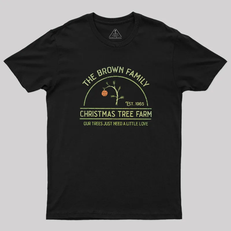 Vintage Christmas Tree Farm Geek T-Shirt