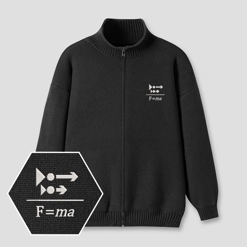 Newton’s Push Embroidered Full‑Zip Cardigan