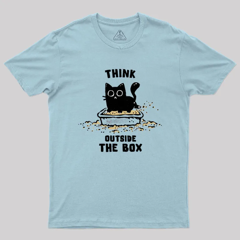 Think Outside The Cat Box Geek T-Shirt - Image 8