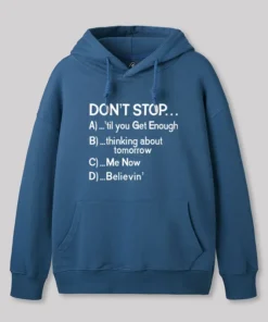 Alternative view of Don't Stop 80s Songs Multiple Choice Geek Hoodie