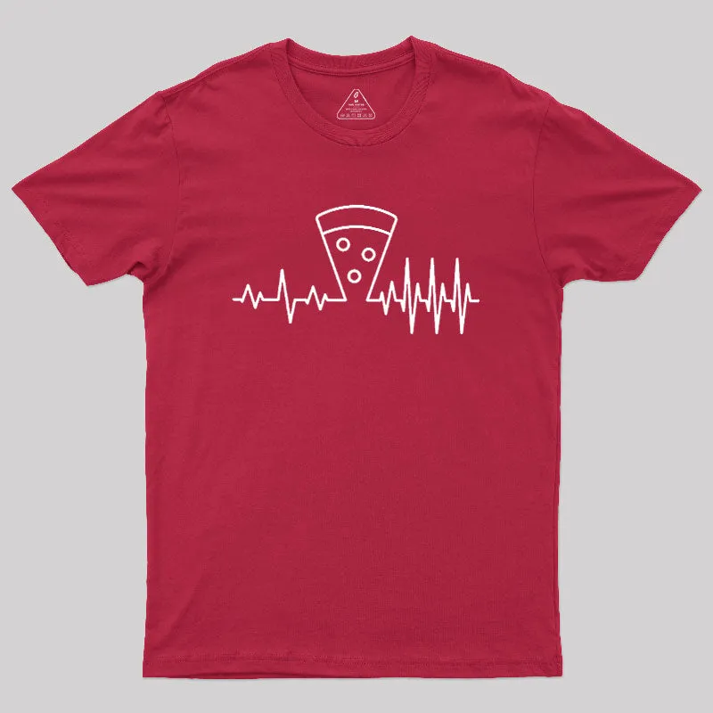 Pizza Heartbeat Geek T-Shirt - Image 7