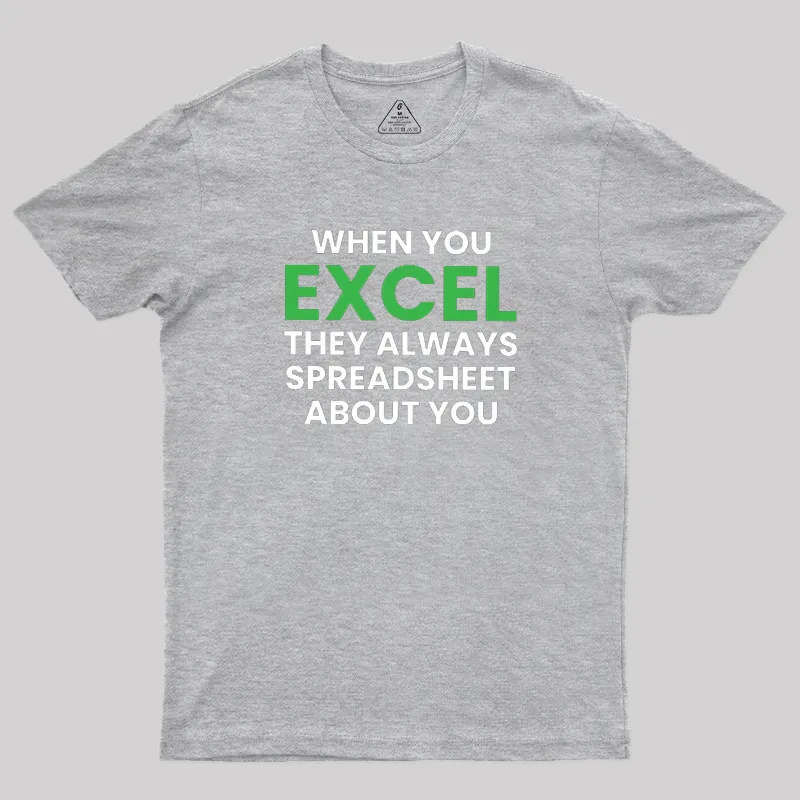 Excel-lent Pun Geek T-Shirt - Image 4
