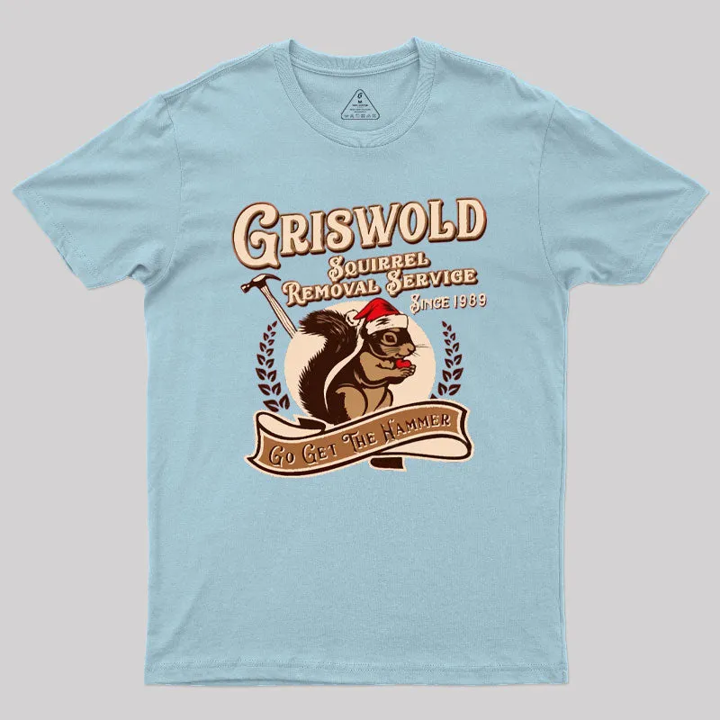 Griswold Squirrel Removal Service Geek T-Shirt - Image 9