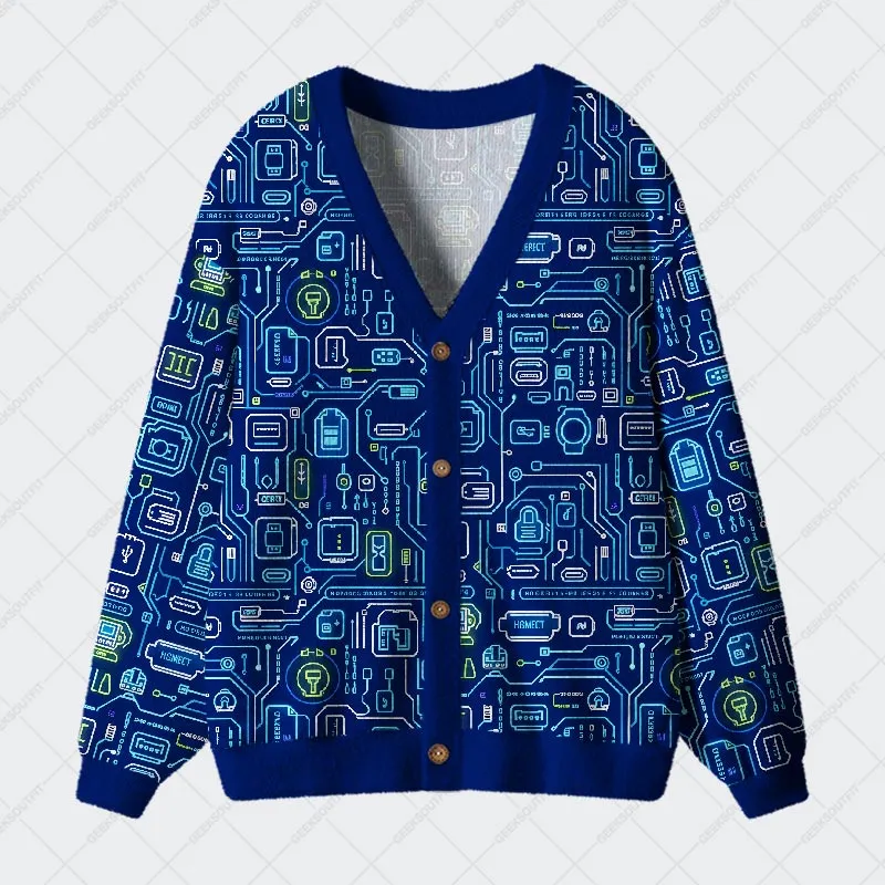 Future Circuitry Geek Ugly Cardigan Sweaters
