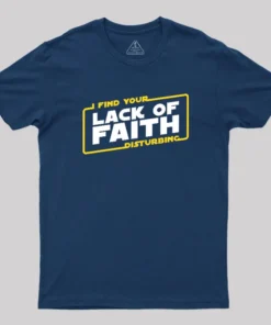 Alternative view of Lack of Faith Geek T-Shirt