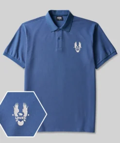Alternative view of United Nations Space Command Geek Embroidered Polo Shirt