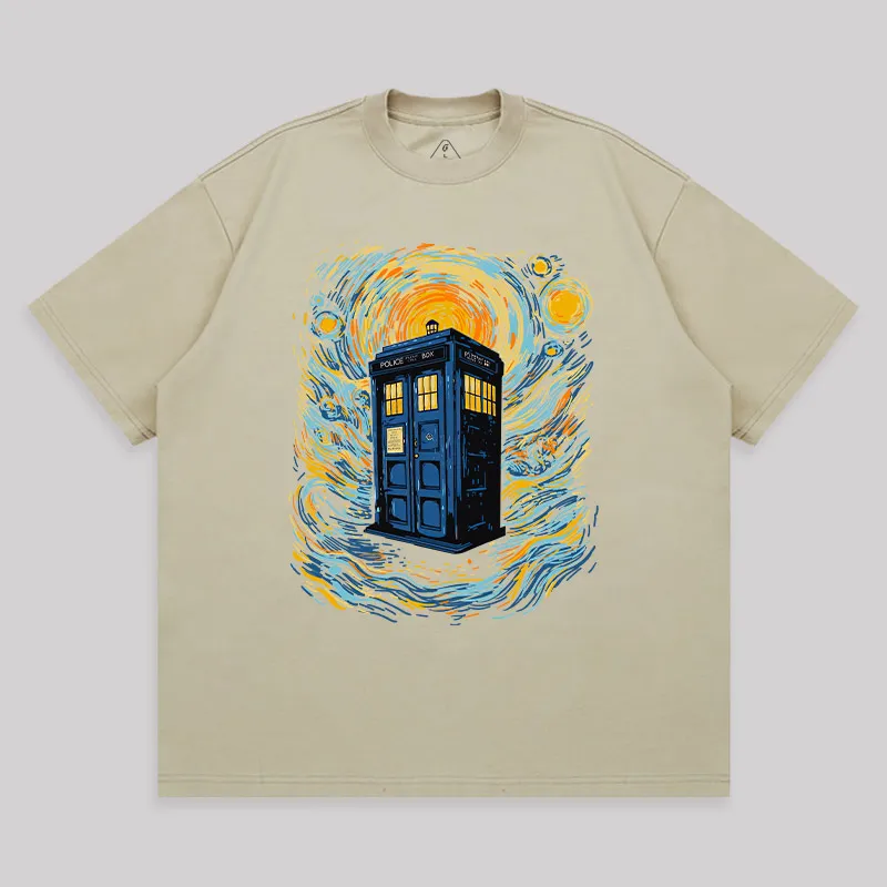 Starry Blue Box Unisex Oversized T-shirt - Image 8