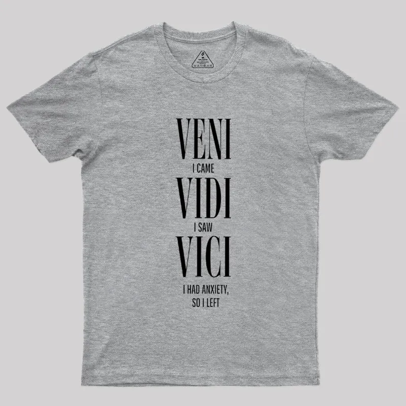 Veni Vidi Vici Geek T-Shirt - Image 4