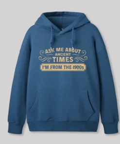 Alternative view of Ask Me About Ancient Times Geek Hoodie
