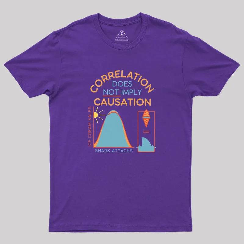 Correlation Does Not Imply Causation Geek T-Shirt - Image 5