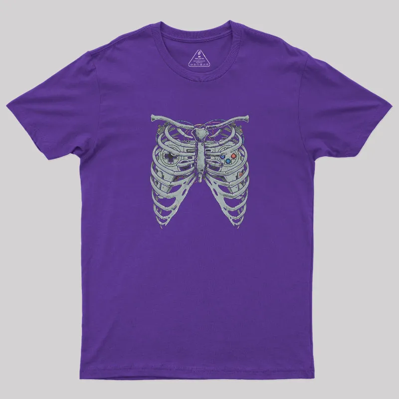 Cyber Skeleton Geek T-Shirt - Image 6