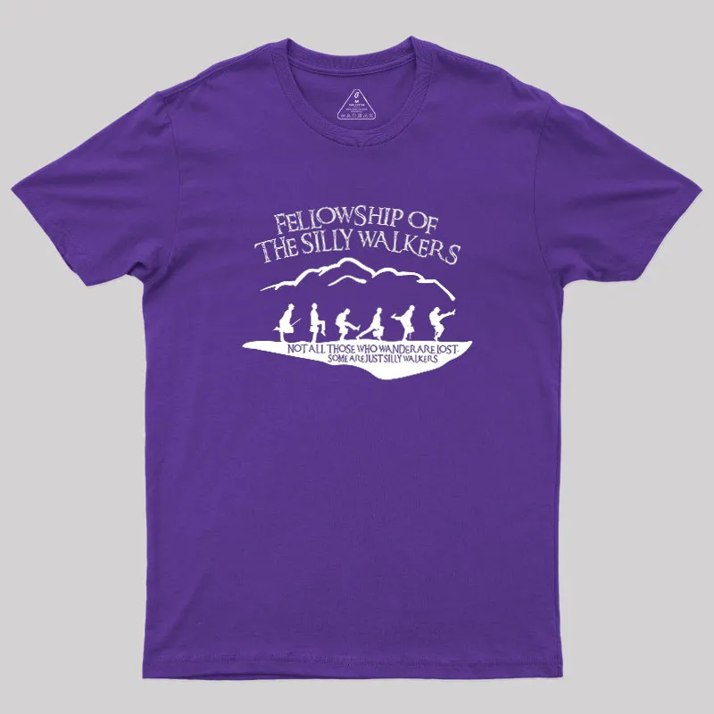 Fellowship Of The Silly Walkers Geek T-Shirt - Image 8
