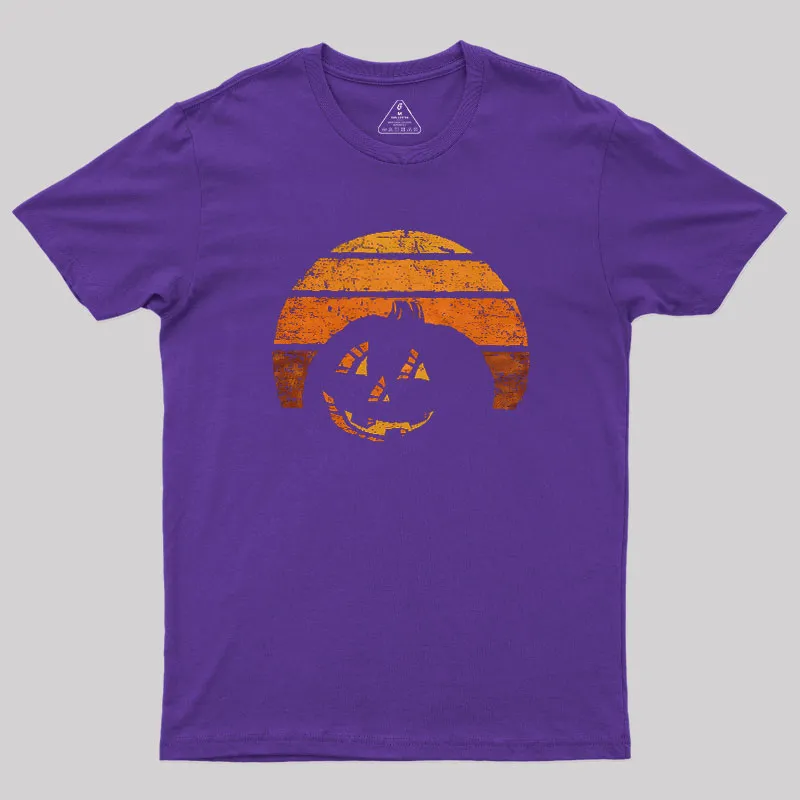 Pumpkin Silhouette Geek T-Shirt - Image 4
