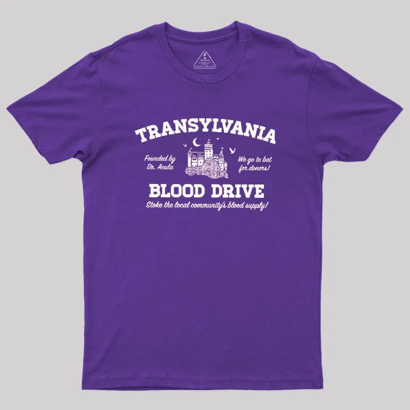 Transylvania Blood Drive Geek T-Shirt - Image 5