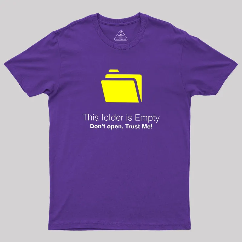 Empty Folder Meme Geek T-Shirt - Image 5