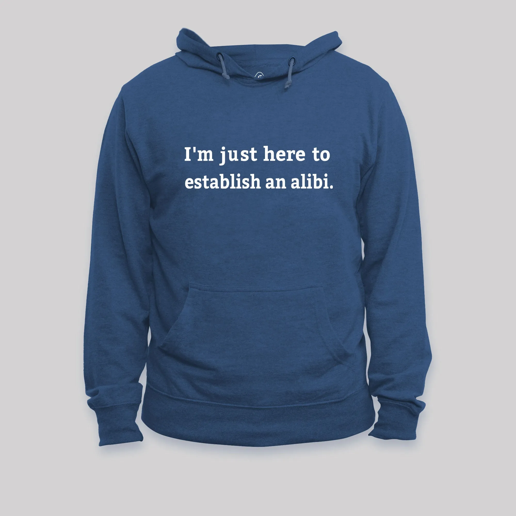 Here to Establish an Alibi Nerd Hoodie - Image 2
