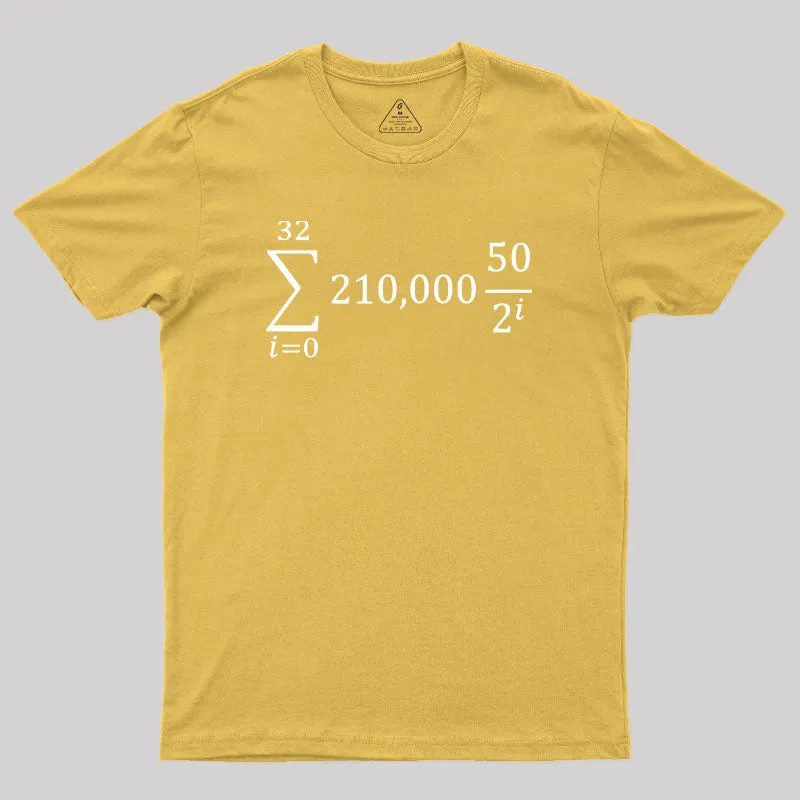 Bitcoin Halving Equation Geek T-Shirt - Image 8
