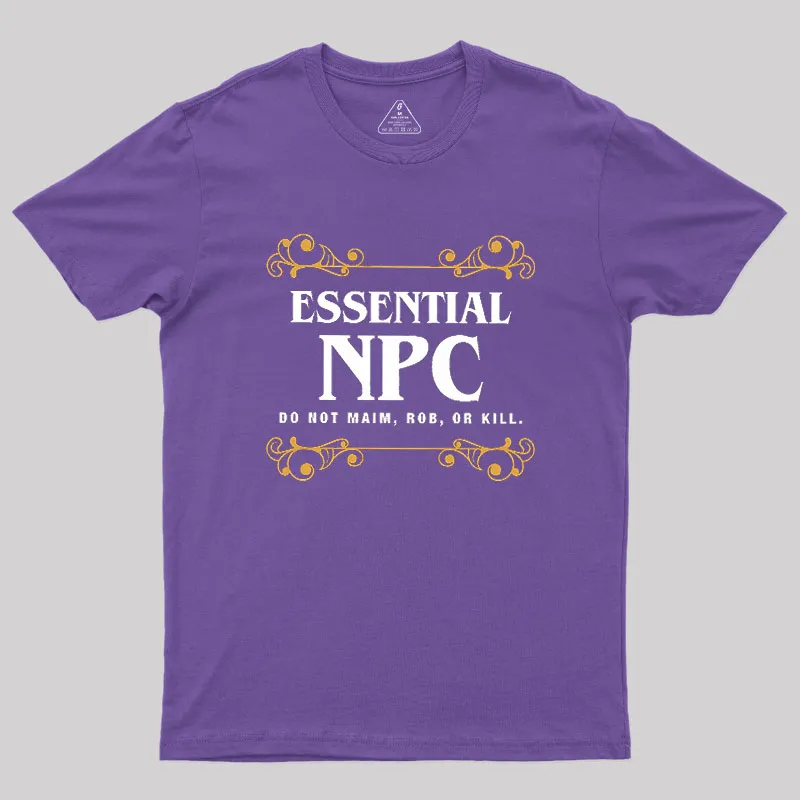 Essential NPC Character Tabletop RPG Addict Geek T-Shirt - Image 5