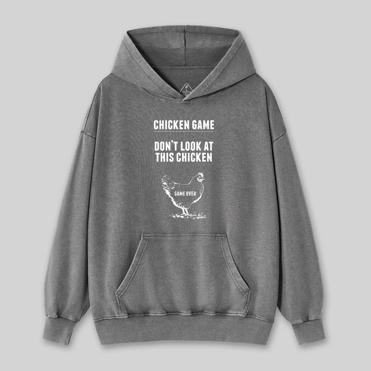 Chicken Game Nerd Washed Hoodie - Image 4