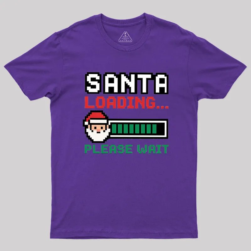 Santa Loading Pixel Design Geek T-Shirt - Image 8