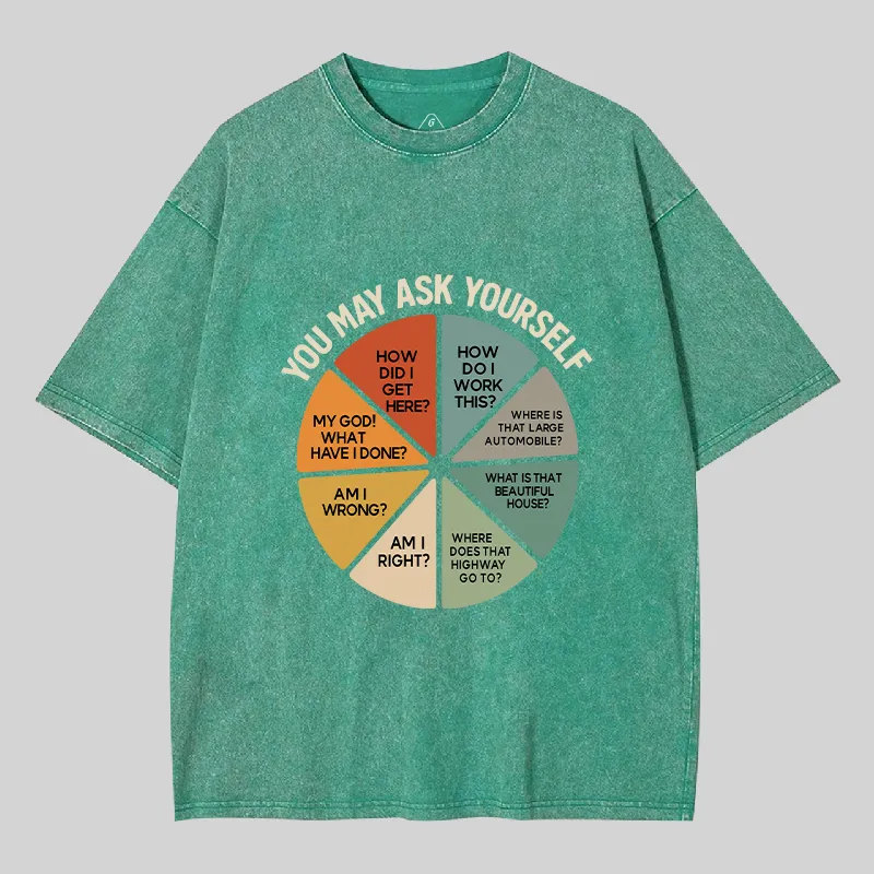 You May Ask Yourself Geek Washed T-shirt - Image 8