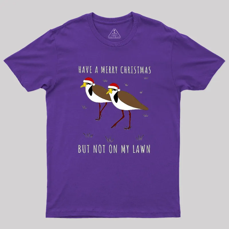 Masked Lapwing Plover Christmas Geek T-Shirt - Image 5