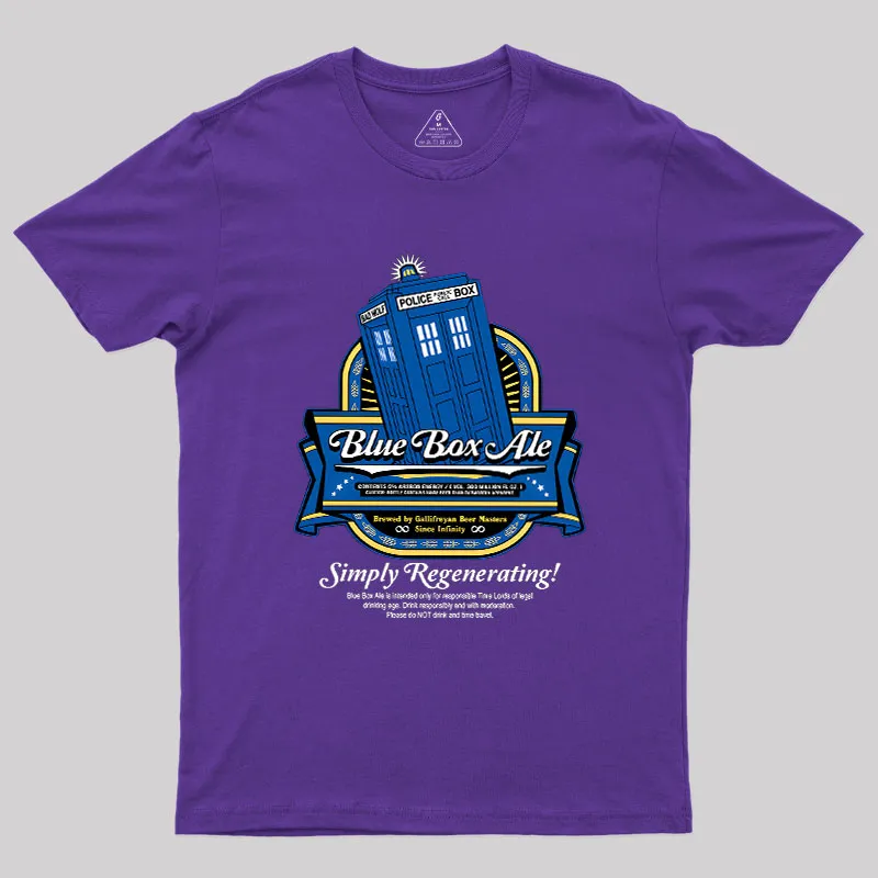 Blue Box Ale Geek T-Shirt - Image 5