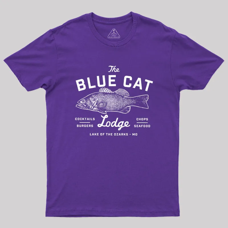 Ozark Blue Cat Lodge Missouri Geek T-Shirt - Image 5