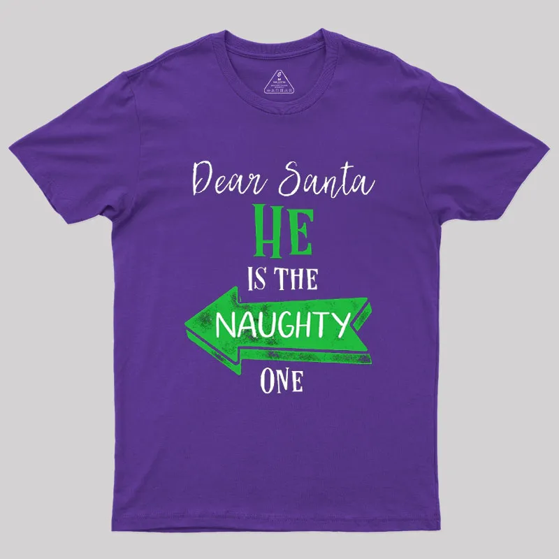 He Is The Naughty One Geek T-Shirt - Image 5