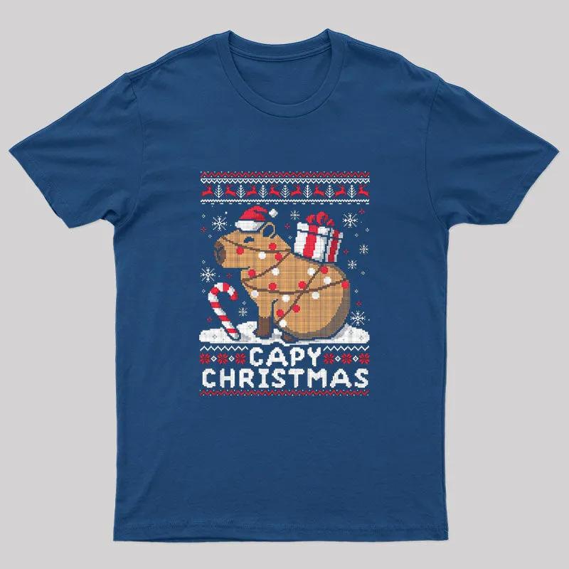 Capy Christmas T-Shirt - Image 2