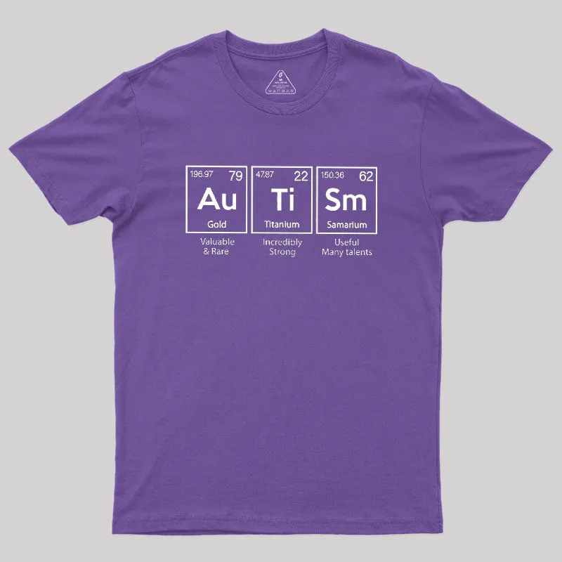 Autism Awareness Elements Periodic Geek T-Shirt - Image 6